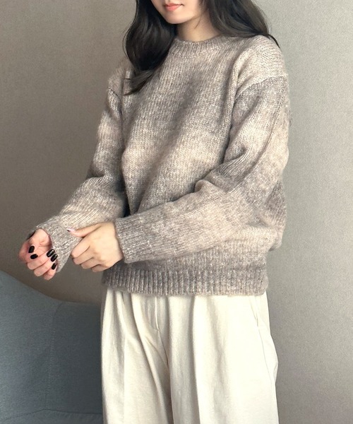 Isn't She?(イズントシー)の「グラデーションニット(ニット/セーター・レディース・ベージュ/ブラック・FREE)」の13枚目の写真