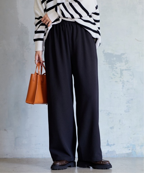 JOURNAL STANDARD（ジャーナルスタンダード）の「■《追加2》ウールライクストレッチワイドパンツ（その他パンツ・レディース・ブラック/ブラウン・34/36/38/40）」の7枚目の写真