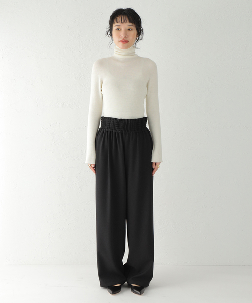 JOURNAL STANDARD（ジャーナルスタンダード）の「■《追加2》ウールライクストレッチワイドパンツ（その他パンツ・レディース・ブラック/ブラウン・34/36/38/40）」の13枚目の写真