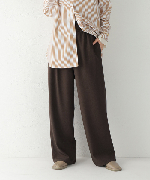 JOURNAL STANDARD（ジャーナルスタンダード）の「■《追加2》ウールライクストレッチワイドパンツ（その他パンツ・レディース・ブラック/ブラウン・34/36/38/40）」の10枚目の写真