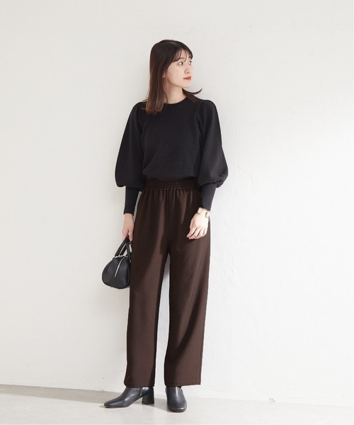 JOURNAL STANDARD（ジャーナルスタンダード）の「■《追加2》ウールライクストレッチワイドパンツ（その他パンツ・レディース・ブラック/ブラウン・34/36/38/40）」の6枚目の写真