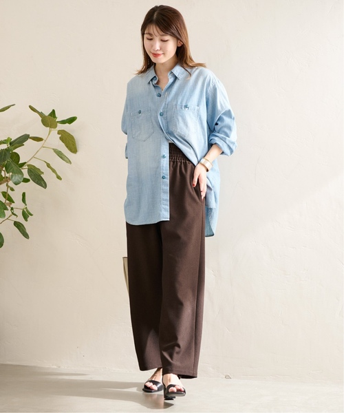 JOURNAL STANDARD（ジャーナルスタンダード）の「■《追加2》ウールライクストレッチワイドパンツ（その他パンツ・レディース・ブラック/ブラウン・34/36/38/40）」の16枚目の写真