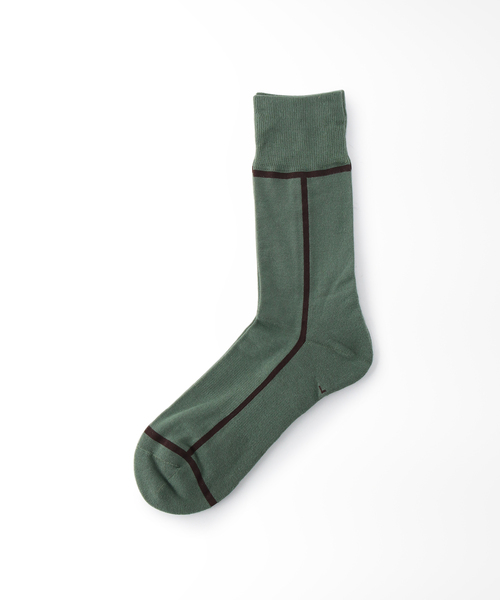 CHICSTOCKS（シックストックス）の「【CHICSTOCKS / シックストックス】LINE SOCKS（ソックス/靴下・メンズ・ブラック系その他/ブラック/ホワイト/ライトグレー/キャメル/グリーン/ダークブルー/オレンジ/グレー/モスグリーン・FREE）」の6枚目の写真