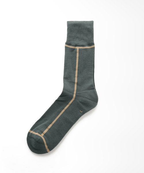 CHICSTOCKS（シックストックス）の「【CHICSTOCKS / シックストックス】LINE SOCKS（ソックス/靴下・メンズ・ブラック系その他/ブラック/ホワイト/ライトグレー/キャメル/グリーン/ダークブルー/オレンジ/グレー/モスグリーン・FREE）」の7枚目の写真