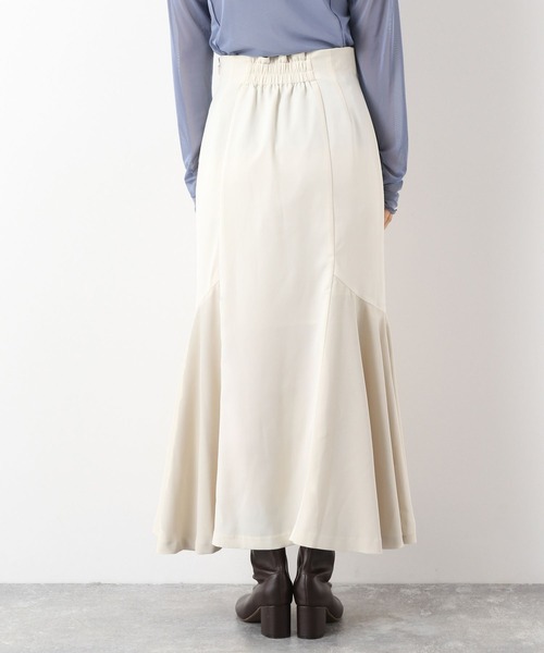 mysty woman(ミスティウーマン)の「サイド異素材マーメイドスカート 174367(スカート・レディース・ブラウン/ブラック/オフホワイト・FREE)」の11枚目の写真