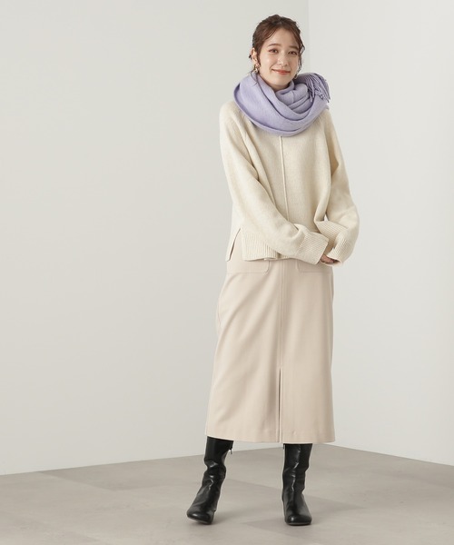 N.（N. Natural Beauty Basic）（エヌエヌナチュラルビューティーベーシック）の「【S Size Line】◆ステッチポケットミディスカート（スカート・レディース・ブラウン/ブルー/クリーム・SMALL/MEDIUM）」の14枚目の写真