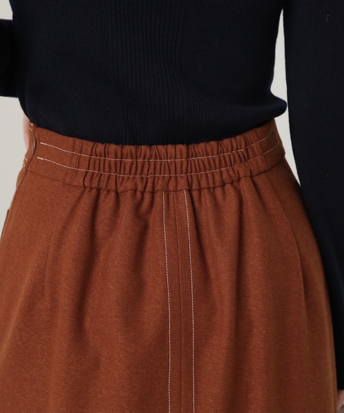 N.（N. Natural Beauty Basic）（エヌエヌナチュラルビューティーベーシック）の「【S Size Line】◆ステッチポケットミディスカート（スカート・レディース・ブラウン/ブルー/クリーム・SMALL/MEDIUM）」の15枚目の写真