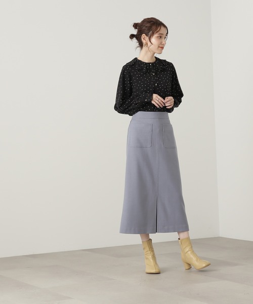 N.（N. Natural Beauty Basic）（エヌエヌナチュラルビューティーベーシック）の「【S Size Line】◆ステッチポケットミディスカート（スカート・レディース・ブラウン/ブルー/クリーム・SMALL/MEDIUM）」の8枚目の写真