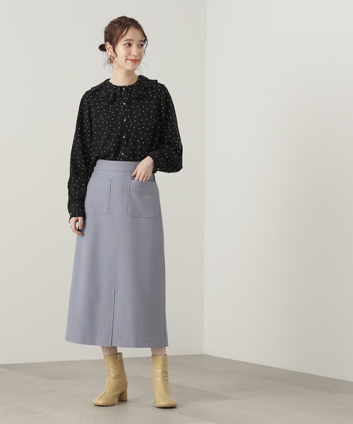 N.（N. Natural Beauty Basic）（エヌエヌナチュラルビューティーベーシック）の「【S Size Line】◆ステッチポケットミディスカート（スカート・レディース・ブラウン/ブルー/クリーム・SMALL/MEDIUM）」の9枚目の写真