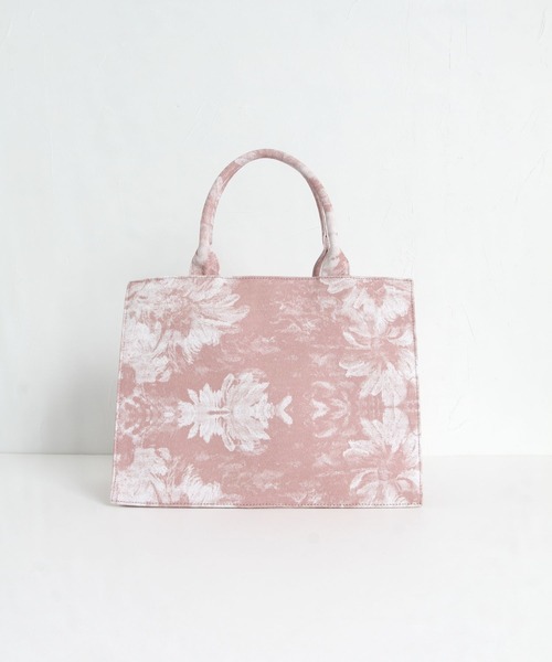 tocco closet(トッコ クローゼット)の「ゴブランプリントキャンバスバック(ハンドバッグ・レディース・ベージュ/ブラック/ピンク系その他・FREE)」の9枚目の写真