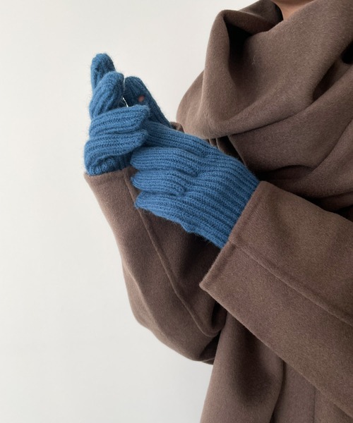CANAL JEAN（キャナルジーン）の「El mar(エルマール) ホールタッチニットグローブ（手袋・レディース・ブラック/グレー/ブルー/ベージュ・ONE SIZE）」の4枚目の写真