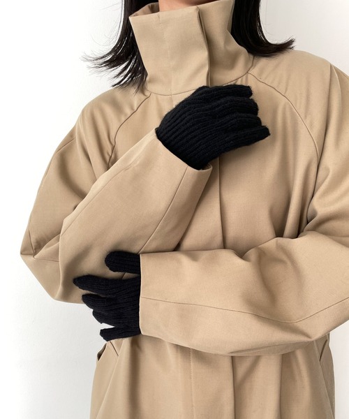 CANAL JEAN（キャナルジーン）の「El mar(エルマール) ホールタッチニットグローブ（手袋・レディース・ブラック/グレー/ブルー/ベージュ・ONE SIZE）」の2枚目の写真