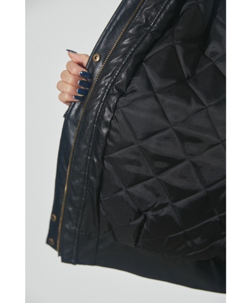 LAGUA GEM（ラグアジェム）の「F/FUR DOCKING JK フェイクファージャケット（その他アウター・レディース・ブラック/ブラウン・FREE）」の5枚目の写真