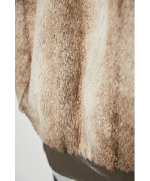 LAGUA GEM（ラグアジェム）の「F/FUR DOCKING JK フェイクファージャケット（その他アウター・レディース・ブラック/ブラウン・FREE）」の14枚目の写真