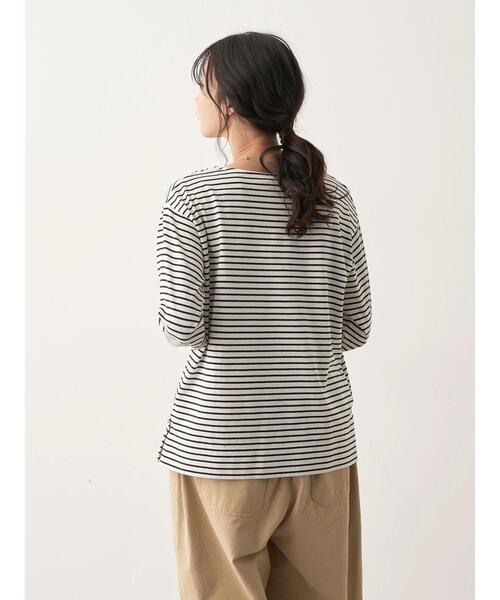 CRAFT STANDARD BOUTIQUE(クラフトスタンダードブティック)の「ボートネックレイヤードプルオーバー2(Tシャツ/カットソー・レディース・ブルー/オフホワイト/グリーン/パープル・FREE)」の10枚目の写真