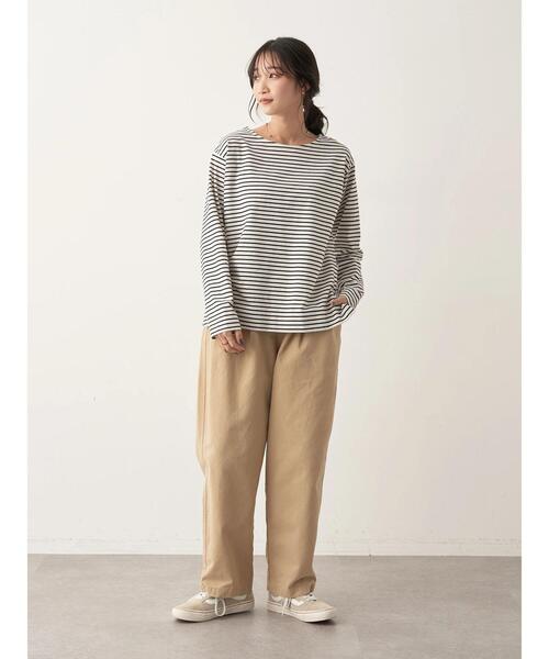 CRAFT STANDARD BOUTIQUE(クラフトスタンダードブティック)の「ボートネックレイヤードプルオーバー2(Tシャツ/カットソー・レディース・ブルー/オフホワイト/グリーン/パープル・FREE)」の11枚目の写真