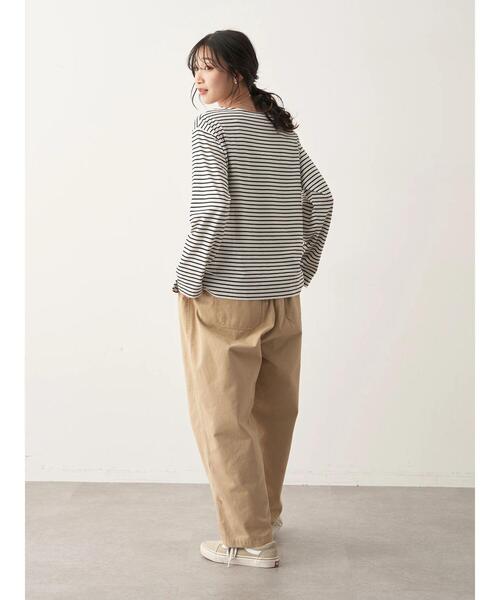 CRAFT STANDARD BOUTIQUE(クラフトスタンダードブティック)の「ボートネックレイヤードプルオーバー2(Tシャツ/カットソー・レディース・ブルー/オフホワイト/グリーン/パープル・FREE)」の13枚目の写真