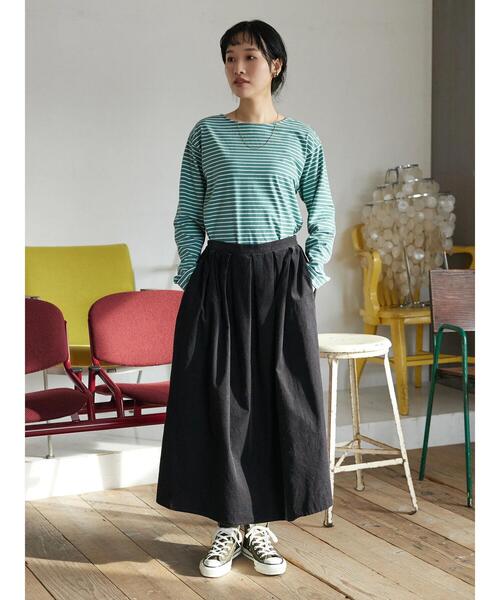 CRAFT STANDARD BOUTIQUE(クラフトスタンダードブティック)の「ボートネックレイヤードプルオーバー2(Tシャツ/カットソー・レディース・ブルー/オフホワイト/グリーン/パープル・FREE)」の22枚目の写真
