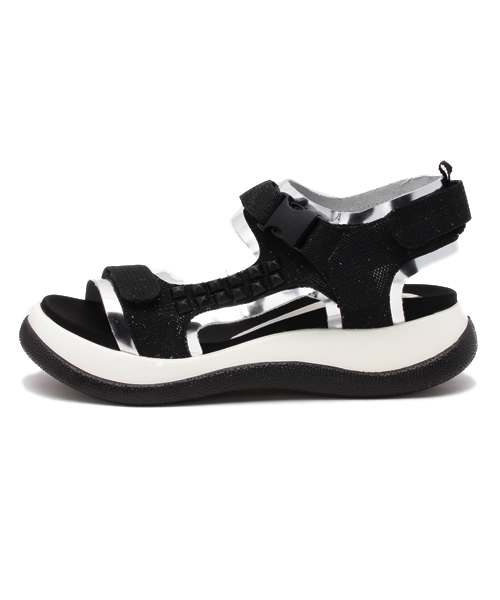 Jeffrey Campbell（ジェフリーキャンベル）の「(JEFFREY CAMPBELL FOR ROSE BUD) サイドスタッズ コンフォート サンダル（サンダル・レディース・ホワイト/シルバー×ブラック・38/36/39/37）」の4枚目の写真