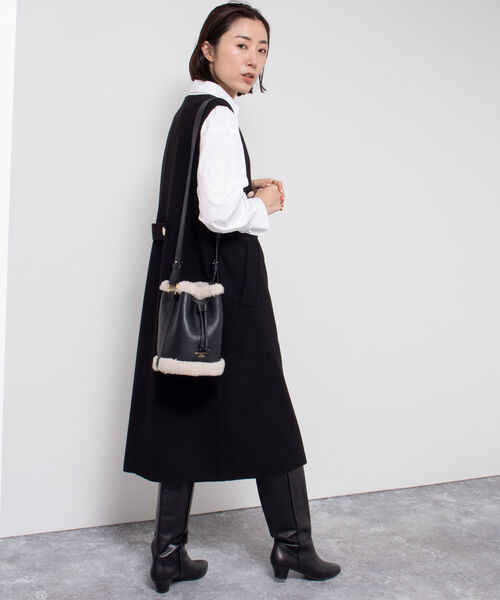 新品　PINORE 圧縮毛ジャージワンピース　グレー　サイズ４０　¥53900 新品 PINORE 圧縮毛ジャージワンピース グレー サイズ40 ¥53900