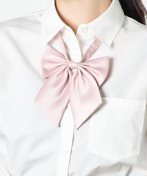 WEGO（ウィゴー）の「WEGO/ムジスクールリボン（ネクタイ・レディース・ピンク/ネイビー/ブラック/ワイン・FREE）」の4枚目の写真