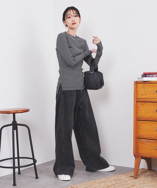 coen（コーエン）の「ソフトレザーライクミニバッグ（ショルダーバッグ・レディース・ブラック/イエロー/ライラック/ベージュ・FREE）」の5枚目の写真