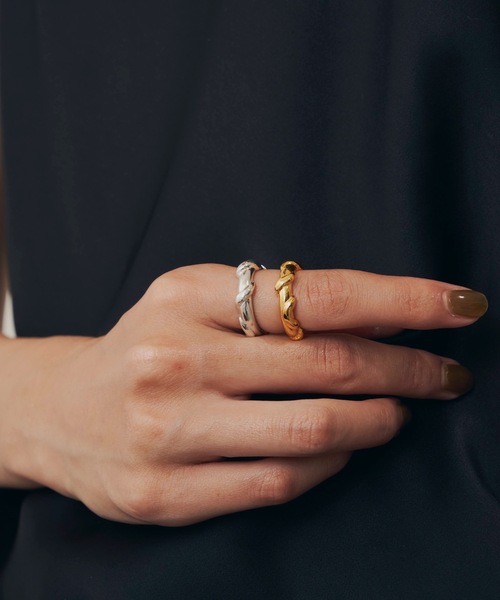 loni（ロニ）の「【金属アレルギー対応】ivy ring （デザインリング）/ニッケルフリーメッキ（リング・レディース・シルバー/ゴールド・#9/#11/#13）」の6枚目の写真
