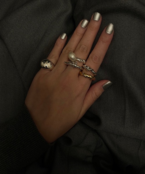 loni（ロニ）の「【金属アレルギー対応】ivy ring （デザインリング）/ニッケルフリーメッキ（リング・レディース・シルバー/ゴールド・#9/#11/#13）」の19枚目の写真