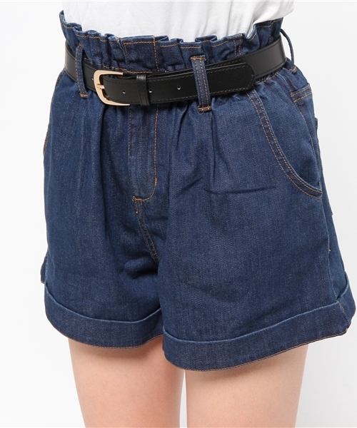 one after another NICE CLAUP（ワンアフターアナザーナイスクラップ）の「【mer8月号掲載 ナイスクラップ】 ハイウェストショートパンツ（その他パンツ・レディース・オフホワイト/インディゴブルー/その他1・FREE）」の15枚目の写真