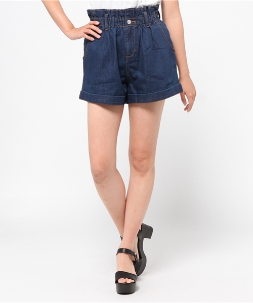 one after another NICE CLAUP（ワンアフターアナザーナイスクラップ）の「【mer8月号掲載 ナイスクラップ】 ハイウェストショートパンツ（その他パンツ・レディース・オフホワイト/インディゴブルー/その他1・FREE）」の12枚目の写真