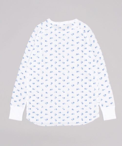 JEMORGAN（ジェーイーモーガン）の「[JEMORGAN] ワッフル青花柄クルーロンＴ（パック入）（Tシャツ/カットソー・レディース・ホワイト/杢グレー・FREE）」の3枚目の写真