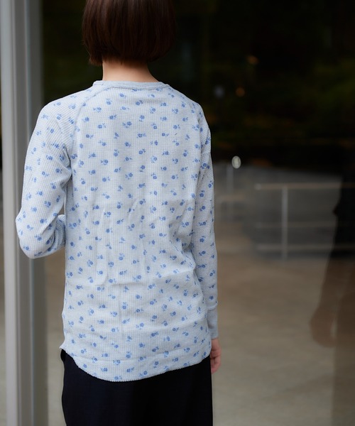 JEMORGAN（ジェーイーモーガン）の「[JEMORGAN] ワッフル青花柄クルーロンＴ（パック入）（Tシャツ/カットソー・レディース・ホワイト/杢グレー・FREE）」の10枚目の写真