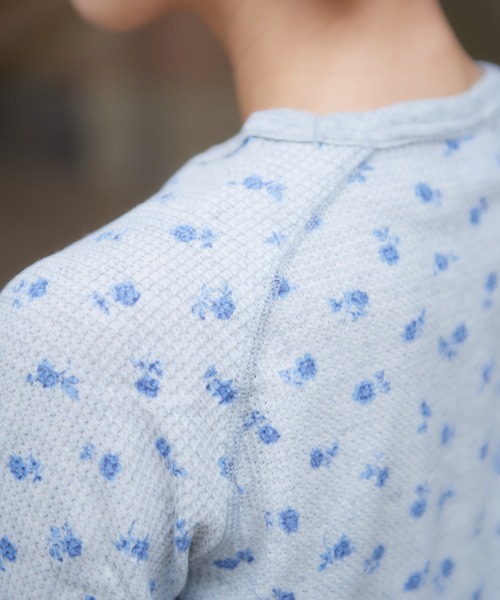 JEMORGAN（ジェーイーモーガン）の「[JEMORGAN] ワッフル青花柄クルーロンＴ（パック入）（Tシャツ/カットソー・レディース・ホワイト/杢グレー・FREE）」の6枚目の写真