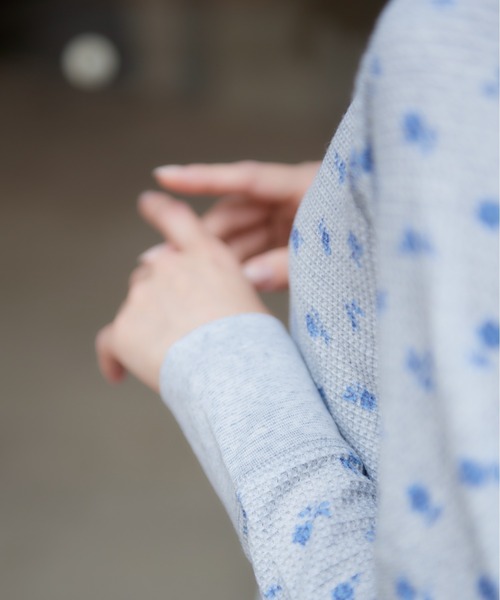 JEMORGAN（ジェーイーモーガン）の「[JEMORGAN] ワッフル青花柄クルーロンＴ（パック入）（Tシャツ/カットソー・レディース・ホワイト/杢グレー・FREE）」の9枚目の写真