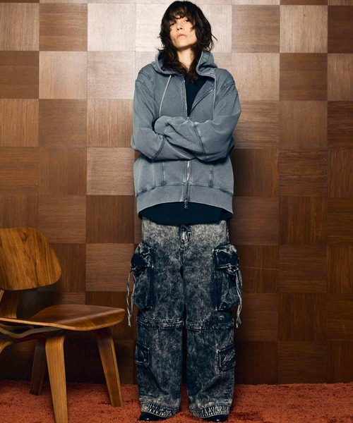 パンツ Big Pocket 2WAY Baggy Denim Cargo Pants UNISEX》Big Pocket 2WAY Baggy Denim Cargo Pants/ビッグ