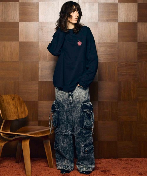 パンツ Big Pocket 2WAY Baggy Denim Cargo Pants UNISEX》Big Pocket 2WAY Baggy Denim Cargo Pants/ビッグ