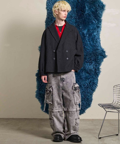 ビッグポケット2WAYバギーデニムカーゴパンツ【MAISON SPECIAL】 Big Pocket 2WAY Buggy Denim Cargo Pants