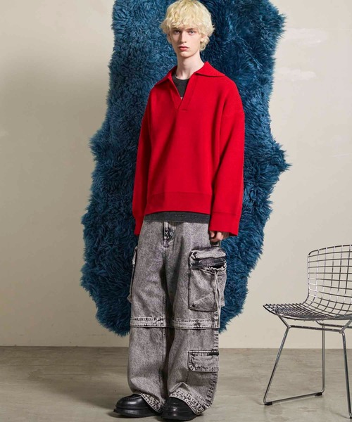 ビッグポケット2WAYバギーデニムカーゴパンツ【MAISON SPECIAL】 Big Pocket 2WAY Buggy Denim Cargo Pants