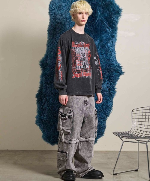 パンツ Big Pocket 2WAY Baggy Denim Cargo Pants UNISEX》Big Pocket 2WAY Baggy Denim Cargo Pants/ビッグ