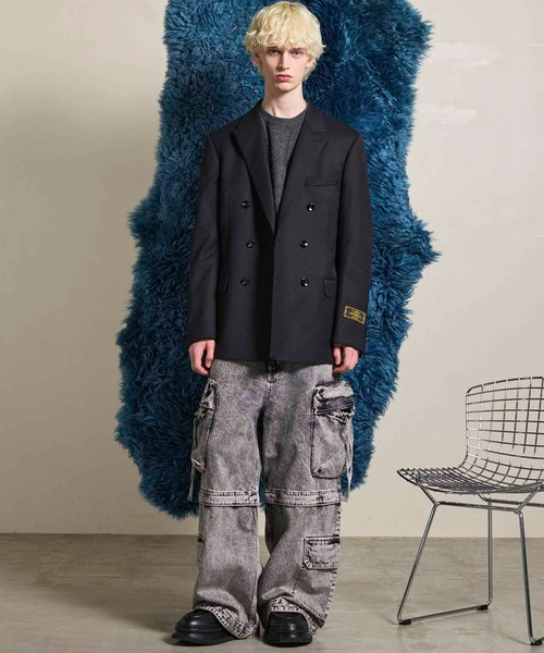 UNISEX》Big Pocket 2WAY Baggy Denim Cargo Pants/ビッグ