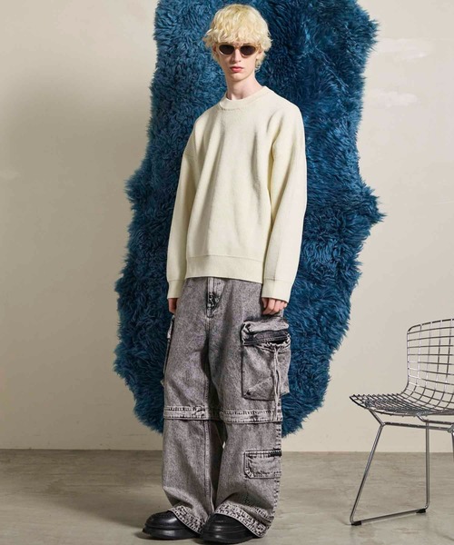 UNISEX》Big Pocket 2WAY Baggy Denim Cargo Pants/ビッグ