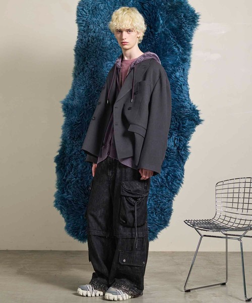 ビッグポケット2WAYバギーデニムカーゴパンツ【MAISON SPECIAL】 UNISEX》Big Pocket 2WAY Baggy Denim Cargo Pants/ビッグ