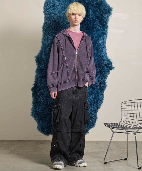 ビッグポケット2WAYバギーデニムカーゴパンツ【MAISON SPECIAL】 UNISEX》Big Pocket 2WAY Baggy Denim Cargo Pants/ビッグ