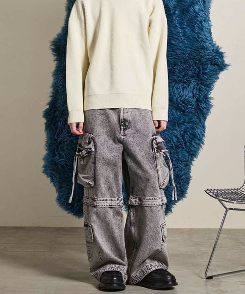 「MAISON SPECIAL」 バギーデニムカーゴパンツ UNISEX》Big Pocket 2WAY Baggy Denim Cargo Pants/ビッグ