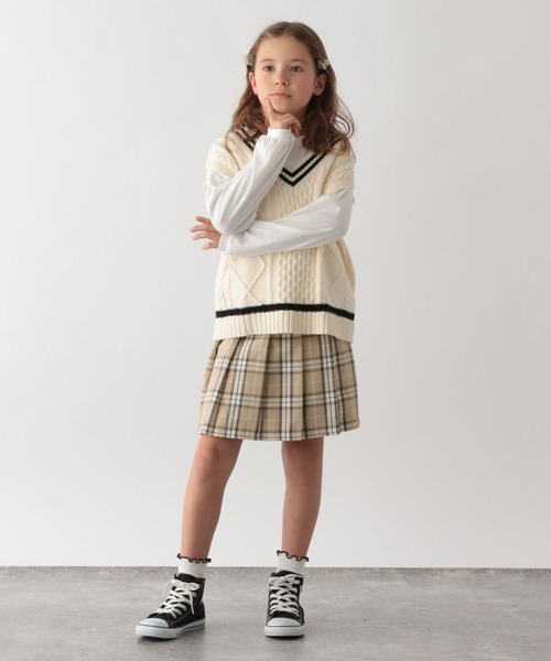 GLOBAL WORK（グローバルワーク）の「ムテキプリプリスカート/172745（スカート・キッズ・ベージュ/グレー/オフホワイト/グリーン/ライトグリーン/ブラック/ライトパープル/ベージュ系その他・100cm/110cm/130cm/120cm/150cm/160cm/140cm）」の14枚目の写真