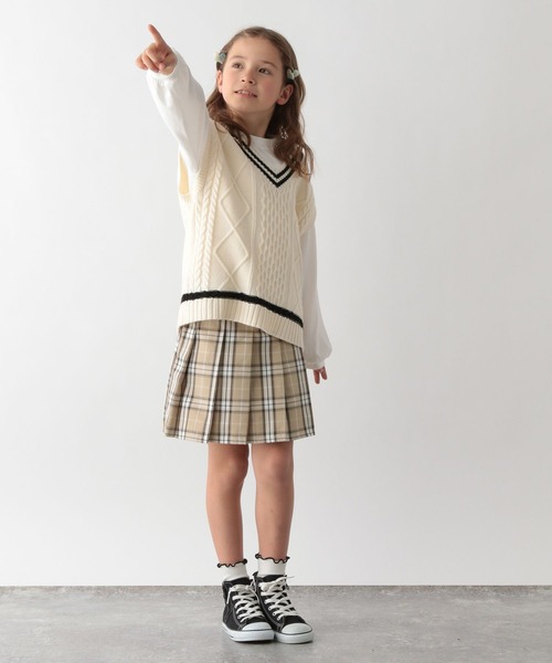 GLOBAL WORK（グローバルワーク）の「ムテキプリプリスカート/172745（スカート・キッズ・ベージュ/グレー/オフホワイト/グリーン/ライトグリーン/ブラック/ライトパープル/ベージュ系その他・100cm/110cm/130cm/120cm/150cm/160cm/140cm）」の15枚目の写真