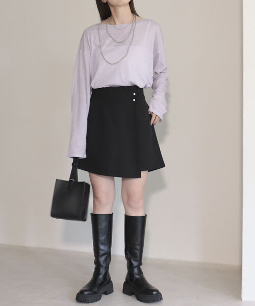 fredy emue（フレディエミュ）の「ラップミニスカパン（その他パンツ・レディース・ブラック/ベージュ・36/38）」の21枚目の写真