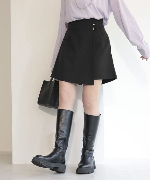 fredy emue（フレディエミュ）の「ラップミニスカパン（その他パンツ・レディース・ブラック/ベージュ・36/38）」の19枚目の写真