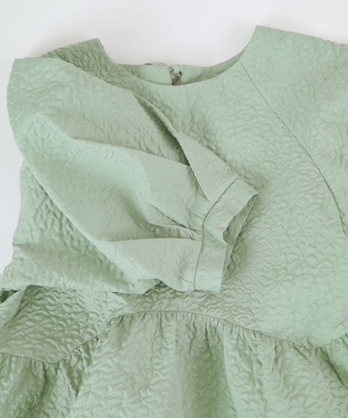 titivate（ティティベイト）の「ふくれジャガードペプラムトップス（Tシャツ/カットソー・レディース・アイボリー/ミント/ブラック/モカ・M/S）」の20枚目の写真