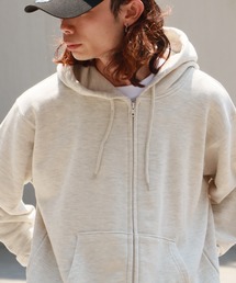 CROSS&STITCH/クロスアンドステッチ レギュラーウェイトジップパーカースウェット トレーナー  裏毛 ユニセックス ベーシック フーディー